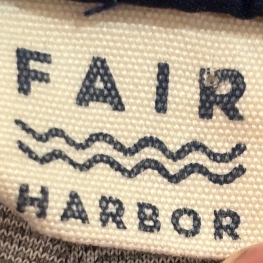 Fair Harbor Mens Swim Shorts Red Navy Geometric Fan Print Board Shorts Large